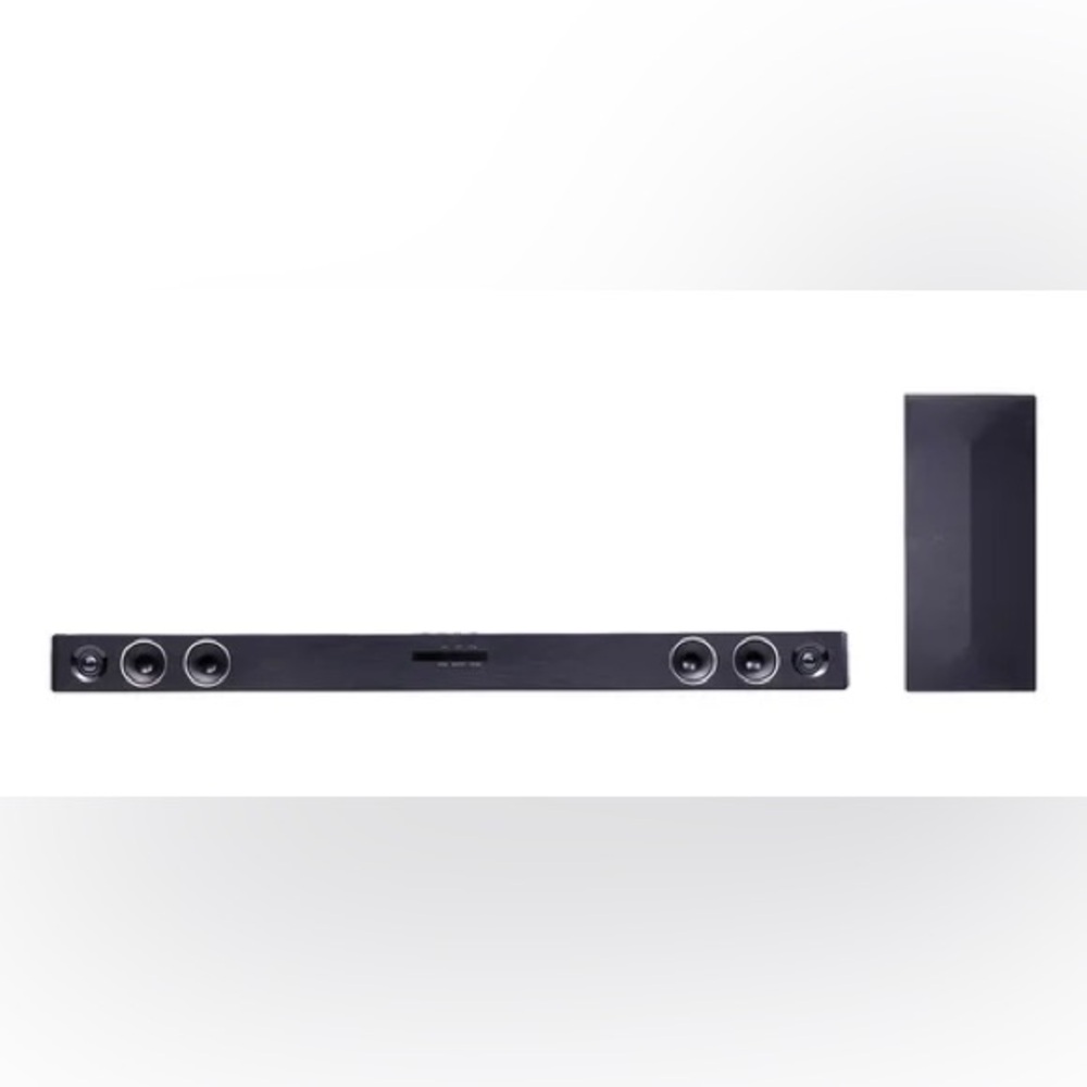 LG SH3B Black Soundbar with Bluetooth Subwoofer. Remote included.
